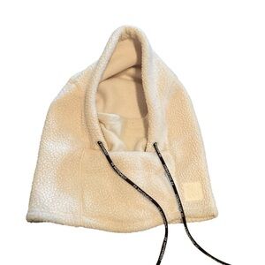 Free People Movement Cream Sherpa Hood with Drawstrings